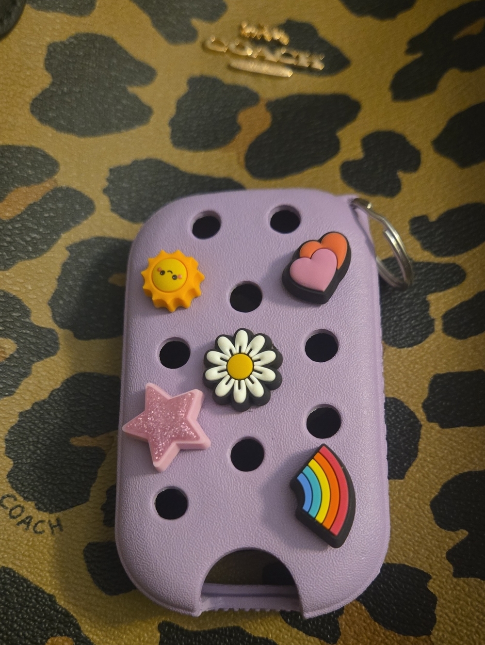 Crocs TOUCHLAND Hand Sanitizer Case Style Charm Keychain Case with Jibbitz